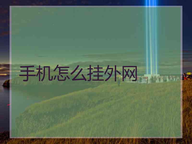 手机怎么挂外网