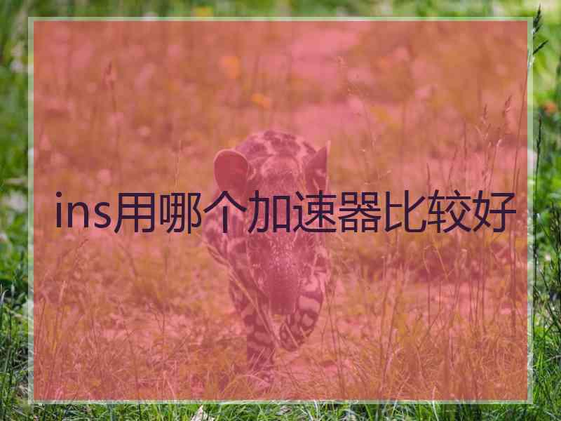 ins用哪个加速器比较好