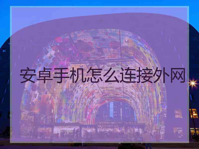 安卓手机怎么连接外网