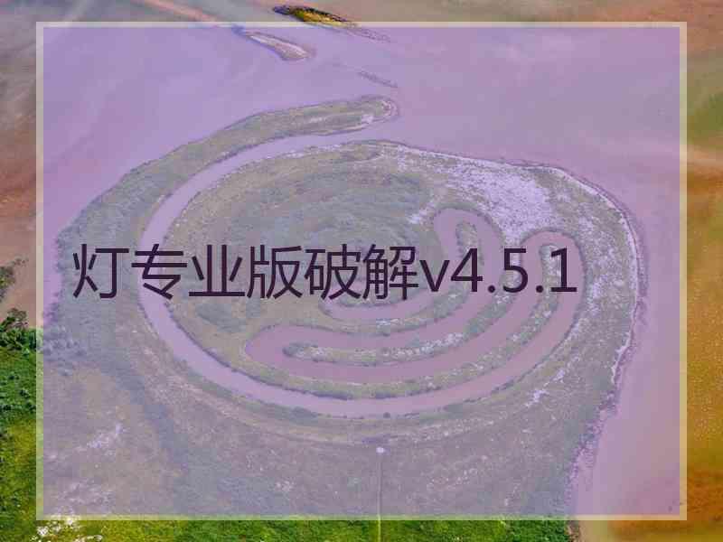 灯专业版破解v4.5.1