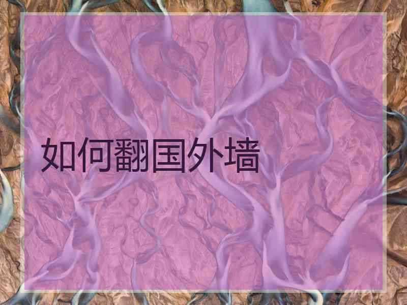 如何翻国外墙