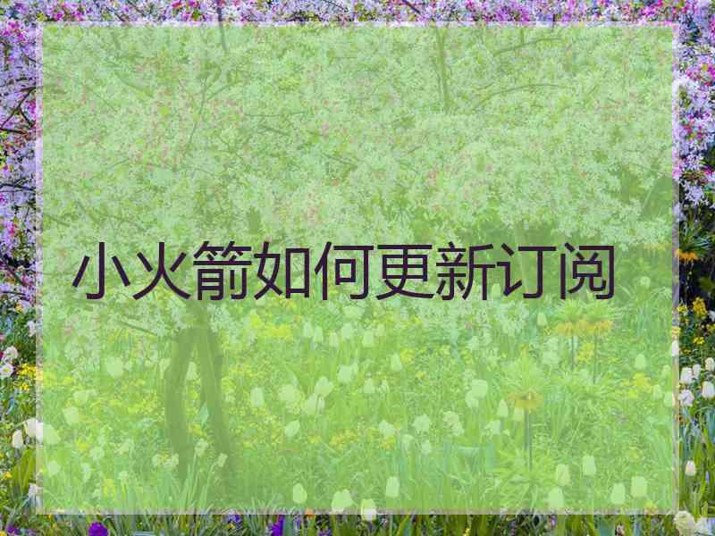 小火箭如何更新订阅
