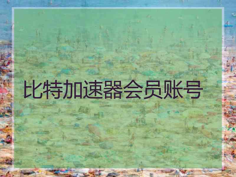 比特加速器会员账号