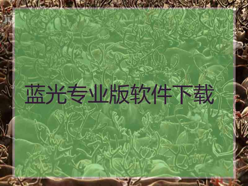 蓝光专业版软件下载