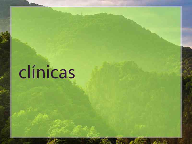 clínicas