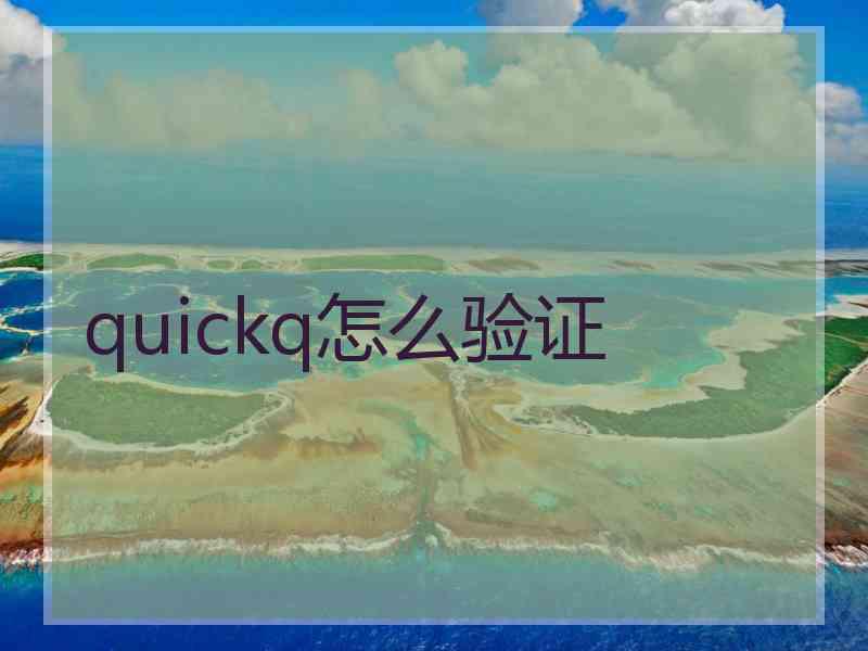 quickq怎么验证