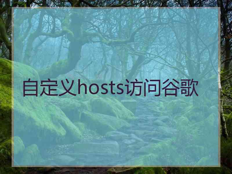 自定义hosts访问谷歌