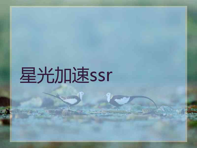 星光加速ssr