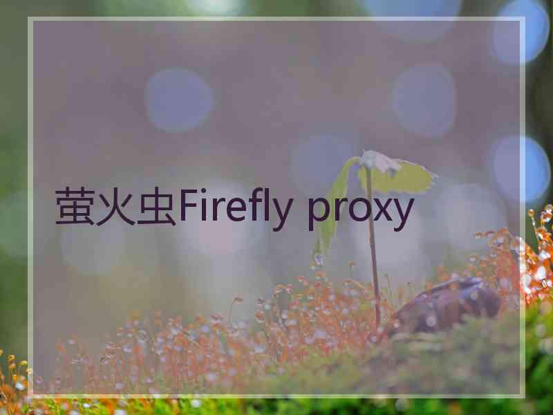 萤火虫Firefly proxy