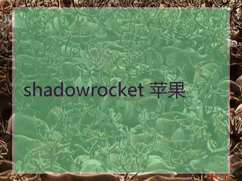 shadowrocket 苹果