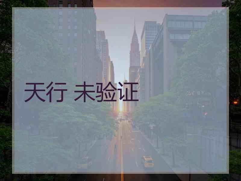 天行 未验证