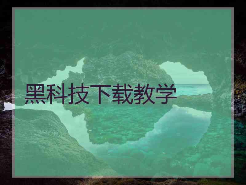 黑科技下载教学