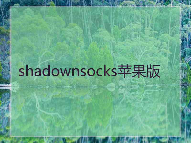 shadownsocks苹果版