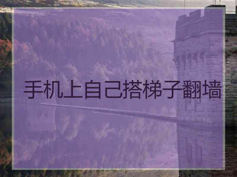 手机上自己搭梯子翻墙
