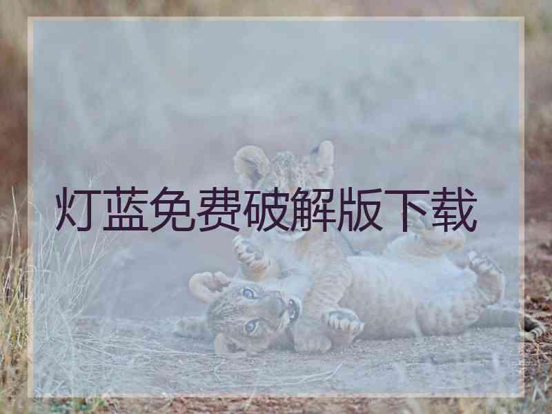灯蓝免费破解版下载