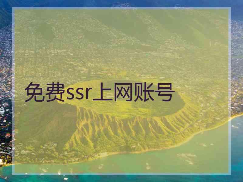 免费ssr上网账号