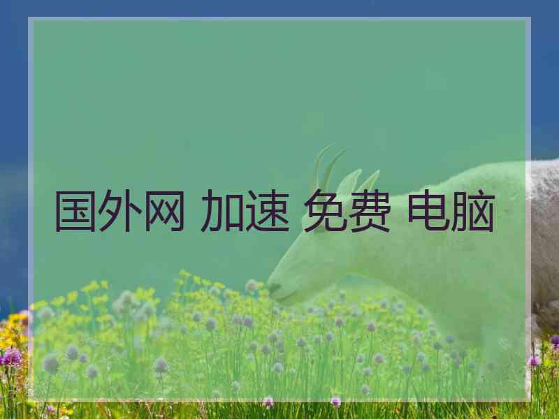 国外网 加速 免费 电脑