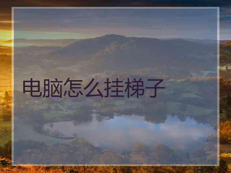 电脑怎么挂梯子