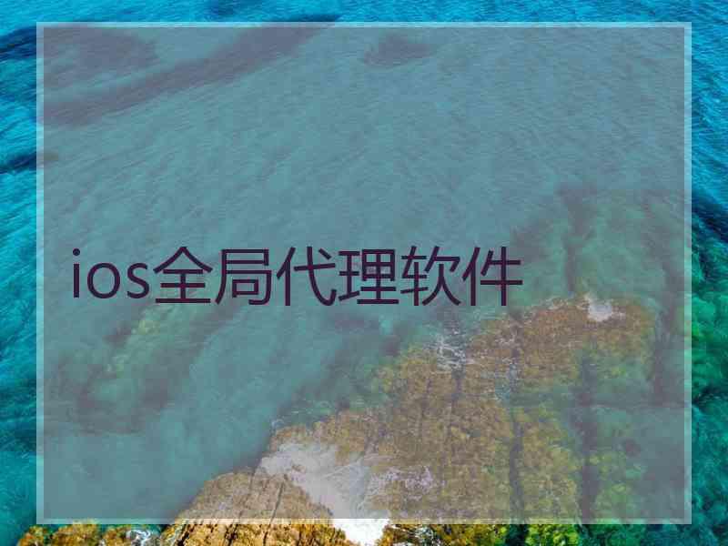 ios全局代理软件