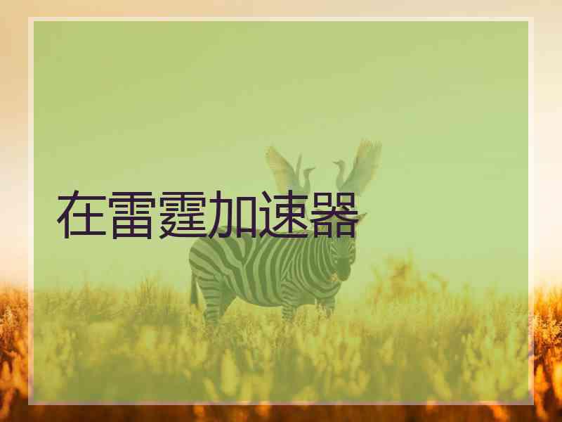 在雷霆加速器