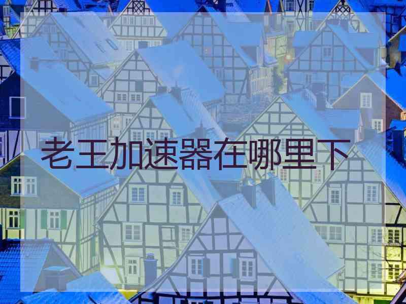 老王加速器在哪里下