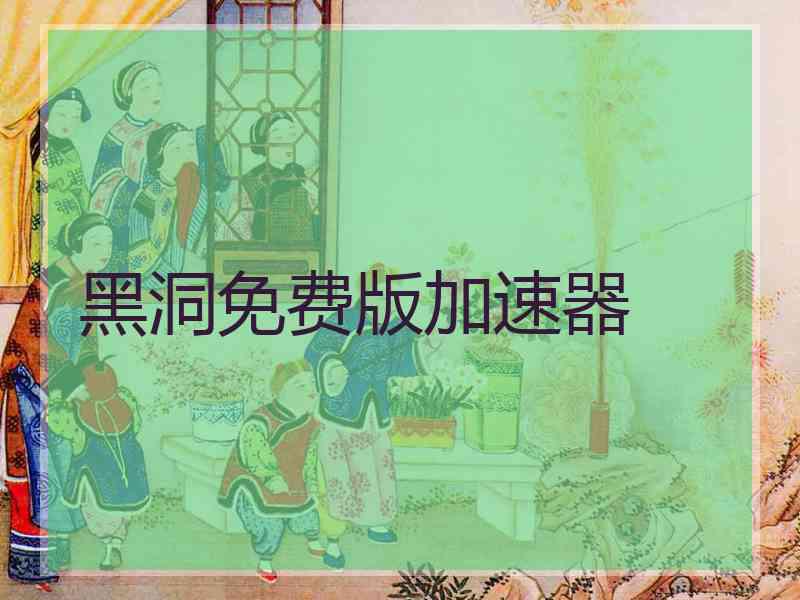 黑洞免费版加速器