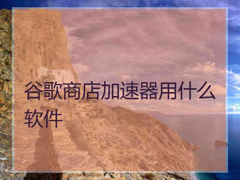 谷歌商店加速器用什么软件