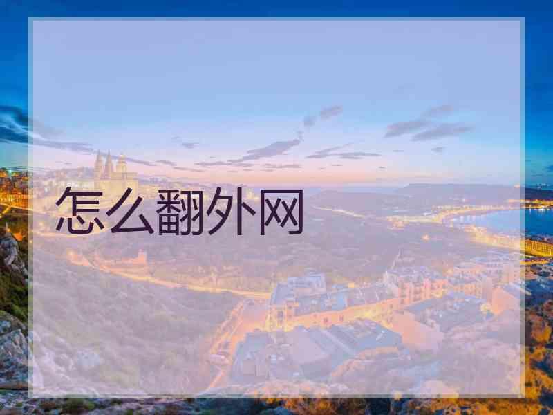 怎么翻外网