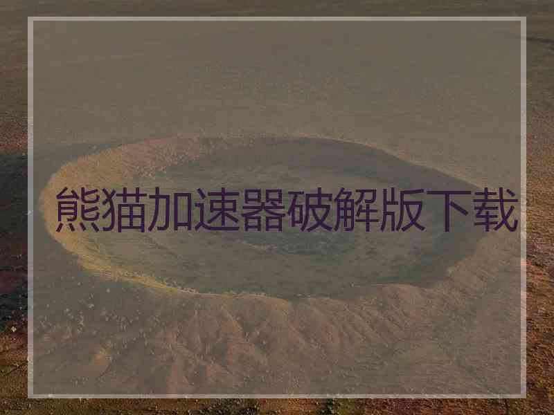 熊猫加速器破解版下载