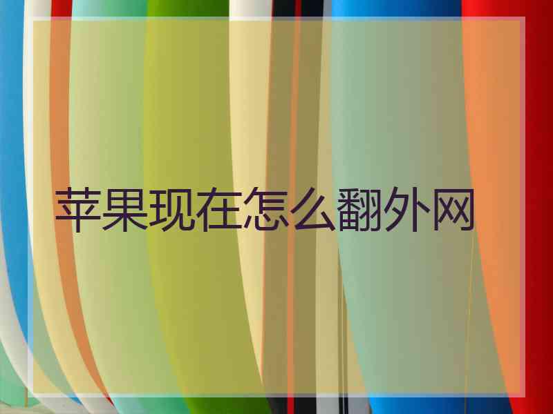 苹果现在怎么翻外网