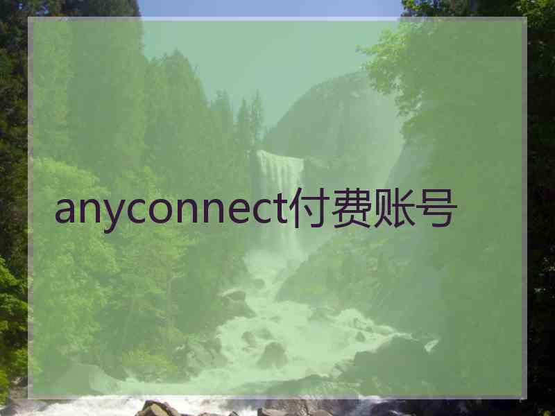 anyconnect付费账号