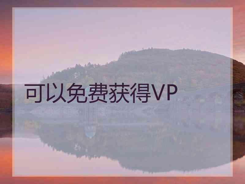 可以免费获得VP