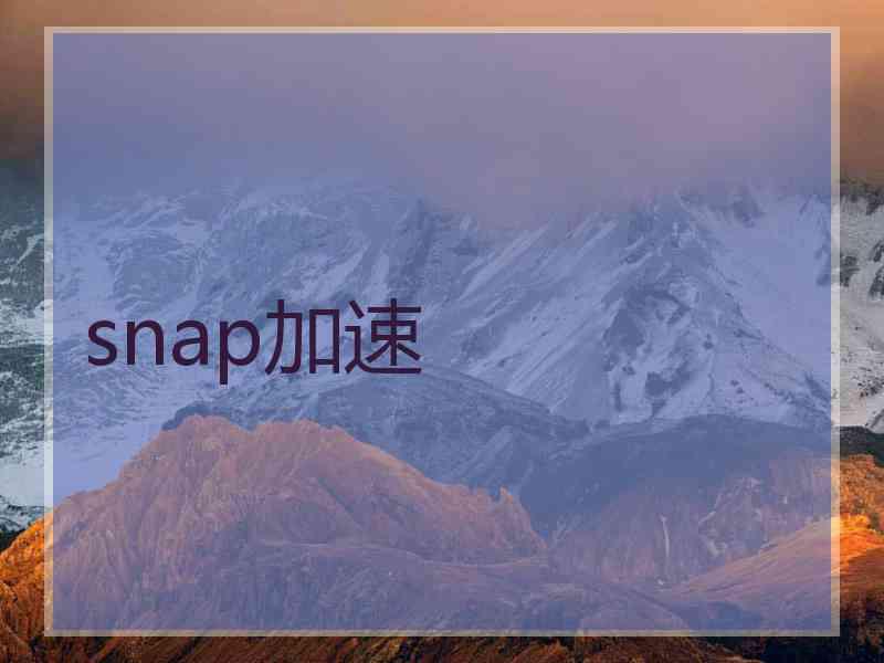 snap加速