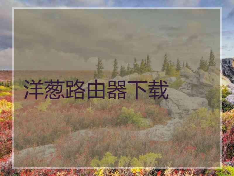 洋葱路由器下载