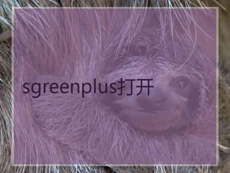 sgreenplus打开