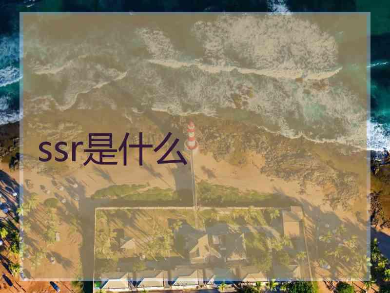 ssr是什么