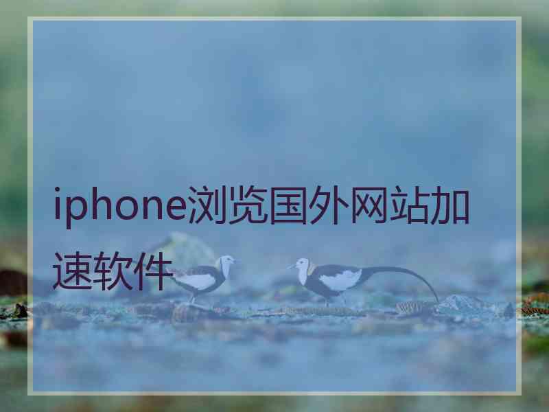 iphone浏览国外网站加速软件