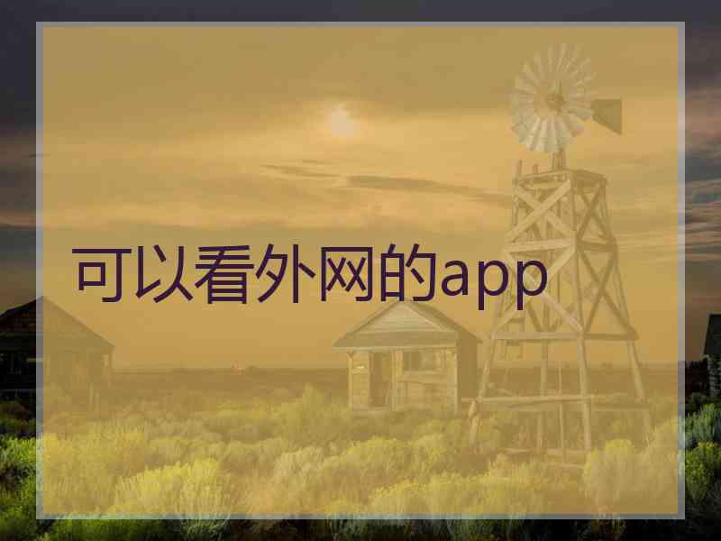 可以看外网的app