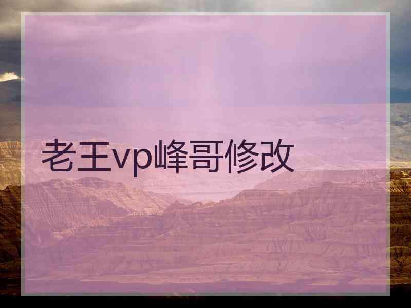 老王vp峰哥修改