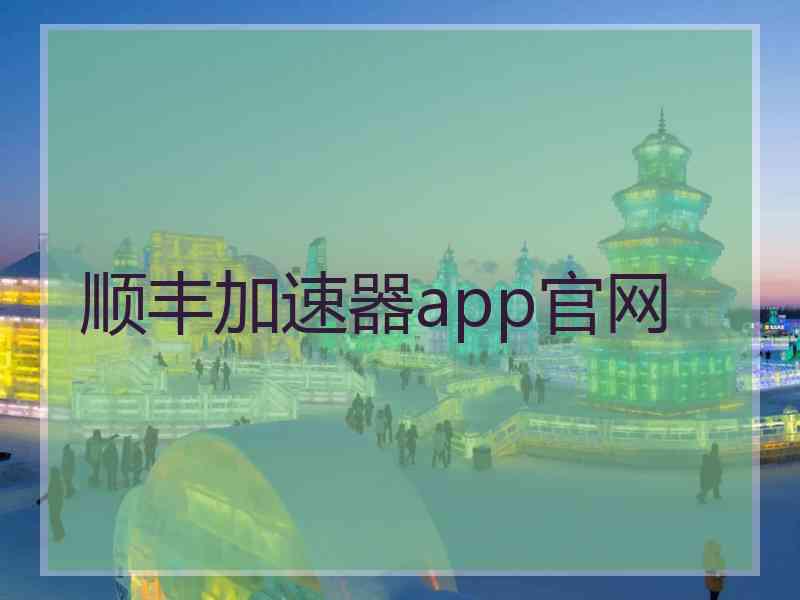 顺丰加速器app官网