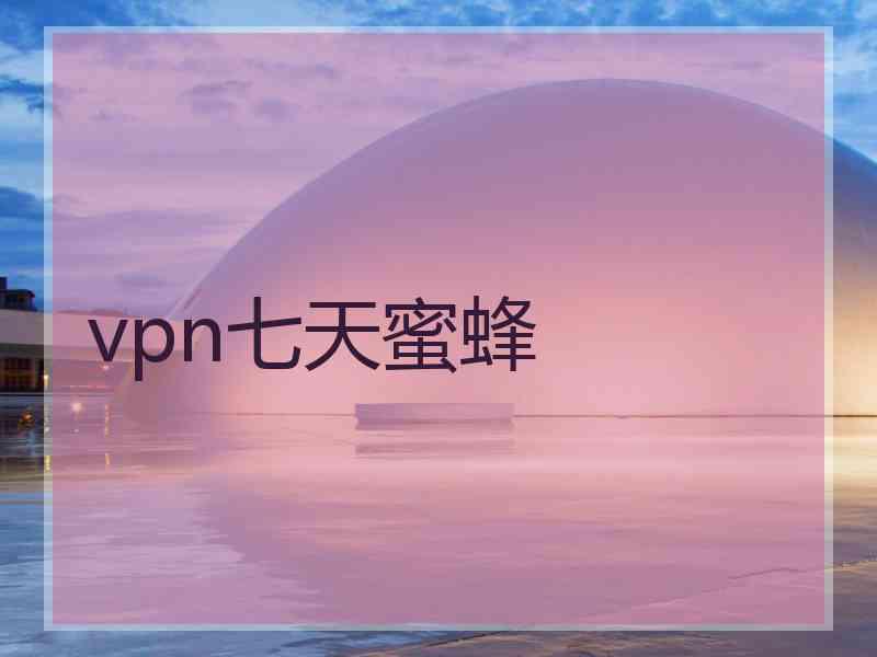 vpn七天蜜蜂