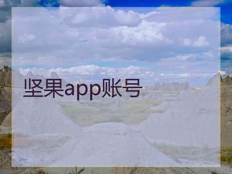 坚果app账号