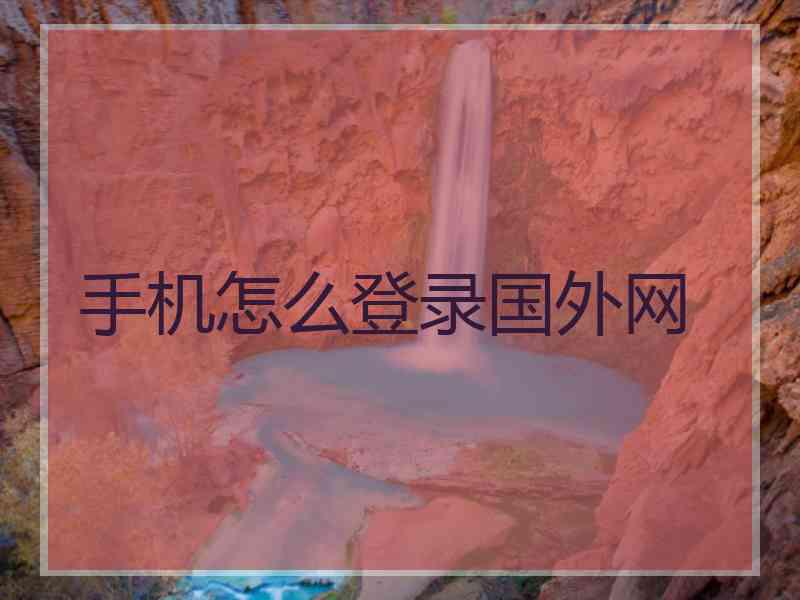 手机怎么登录国外网
