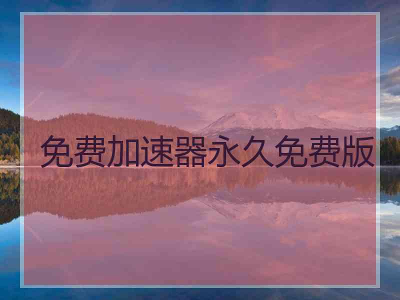 免费加速器永久免费版