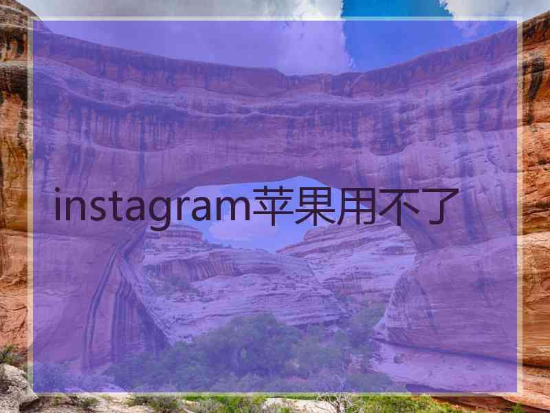 instagram苹果用不了