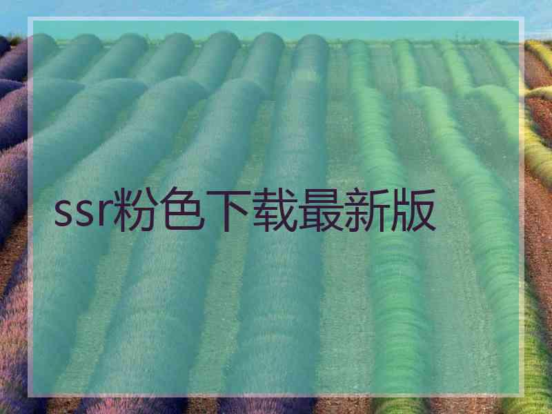ssr粉色下载最新版