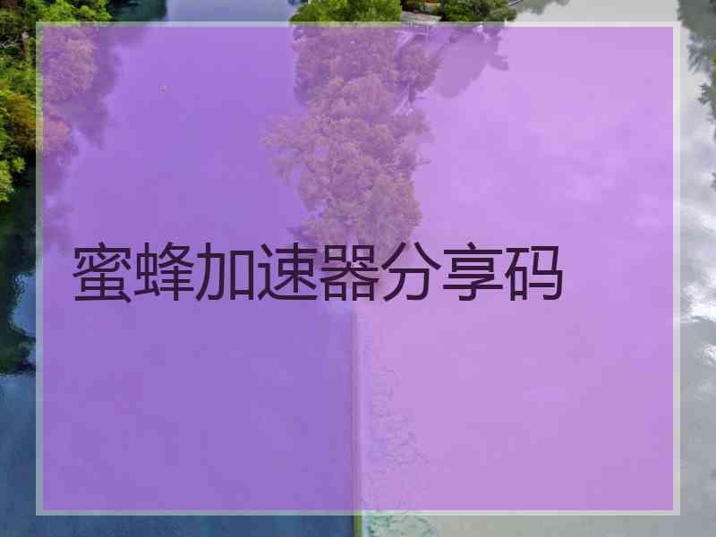 蜜蜂加速器分享码