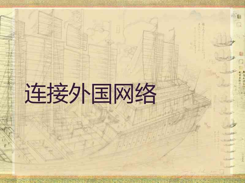 连接外国网络