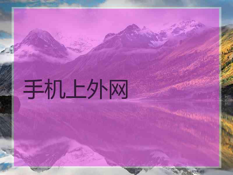 手机上外网