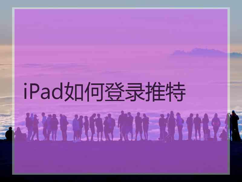 iPad如何登录推特